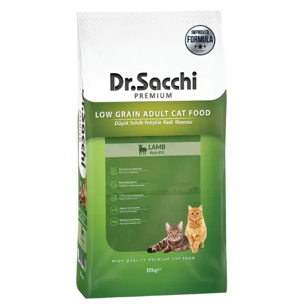 Dr.Sacchi Premium Kuzu Etli Düşük Tahıllı Yetişkin Kedi Maması
