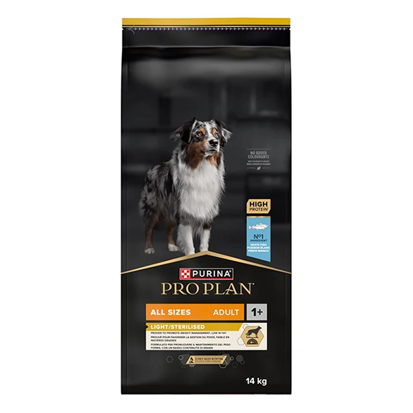 Pro Plan Light Sterilised Beyaz Balıklı Kısırlaştırılmış Yetişkin Köpek Maması - 14 Kg
