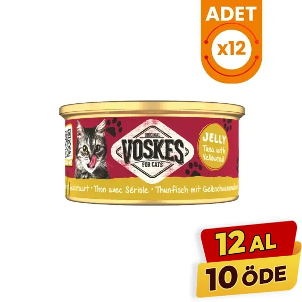 Voskes Ton Balığı ve Sarıkuyruk Yetişkin Konserve Kedi Maması