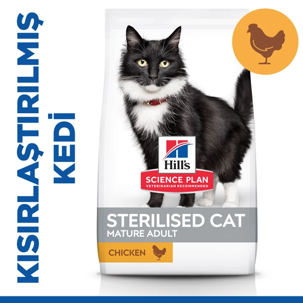 Hills Mature Sterilised Tavuklu Kısırlaştırılmış Yaşlı Kedi Maması - 1.5 Kg