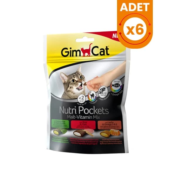 Gimcat Nutripockets Malt Multivitamin Kedi Ödül Maması