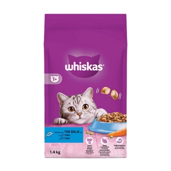 Whiskas Ton Balıklı ve Sebzeli Yetişkin Kedi Maması - 1.4 Kg