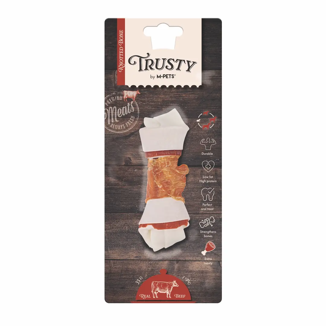 M-Pets Trusty Extra Sığır Etli Düğümlü Köpek Çiğneme Kemiği