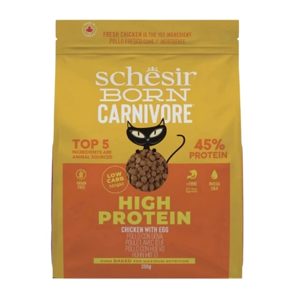 Schesir Born Carnivore Tavuk ve Yumurtalı Yetişkin Kedi Maması - 1.25 Kg
