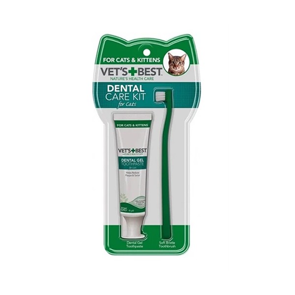 Vet's Best Plak ve Tartar Temizleyen Kedi Ağız ve Diş Bakım Seti