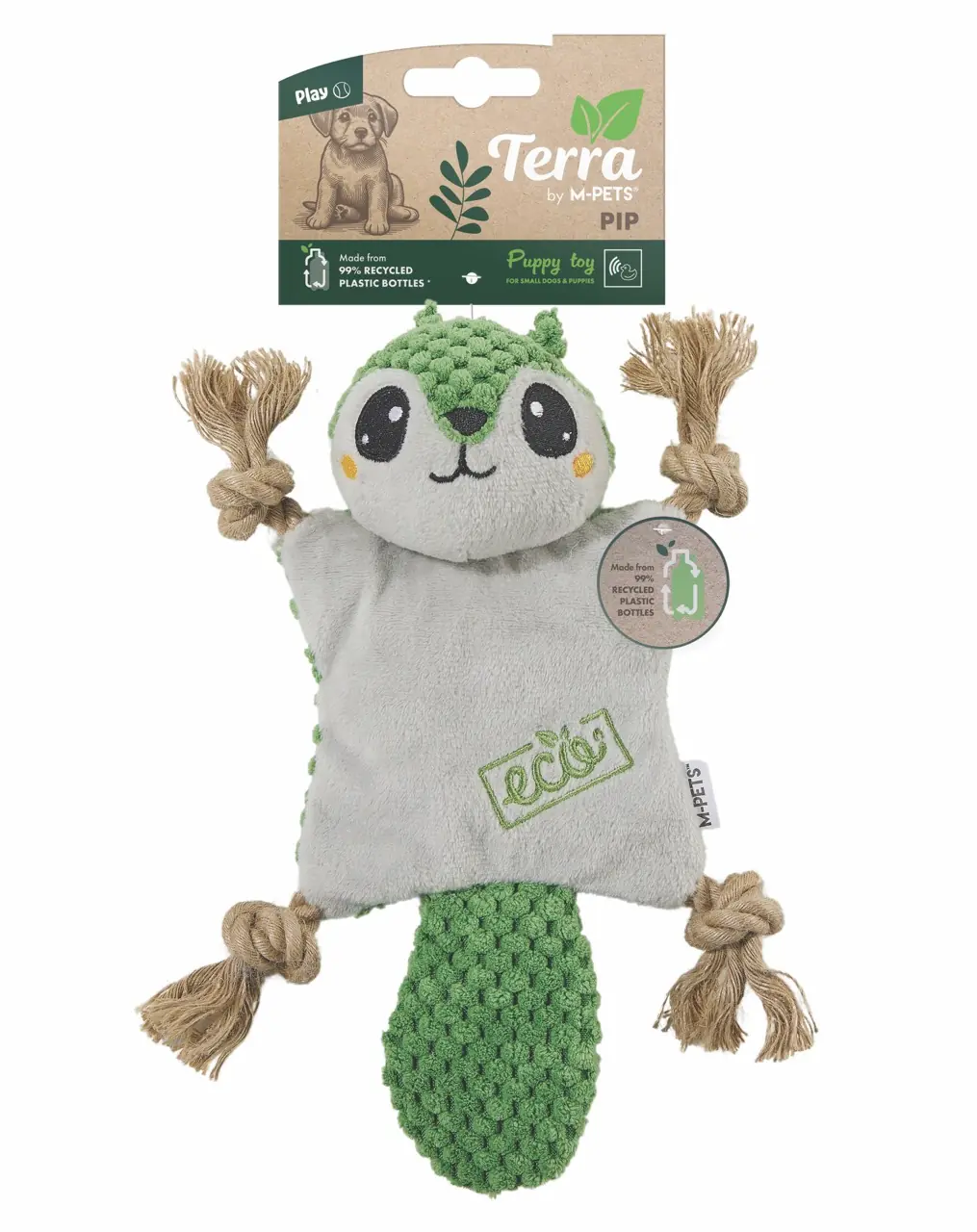 M-Pets Terra Eco Pip Peluş Yavru Köpek Oyuncağı