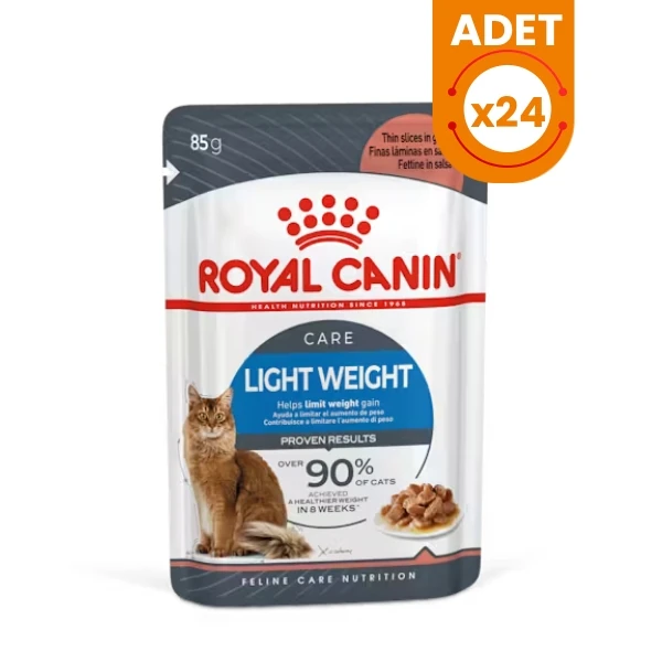 Royal Canin Ultra Light Gravy Pouch Diyet Kedi Maması - 85 Gr 24 Adet