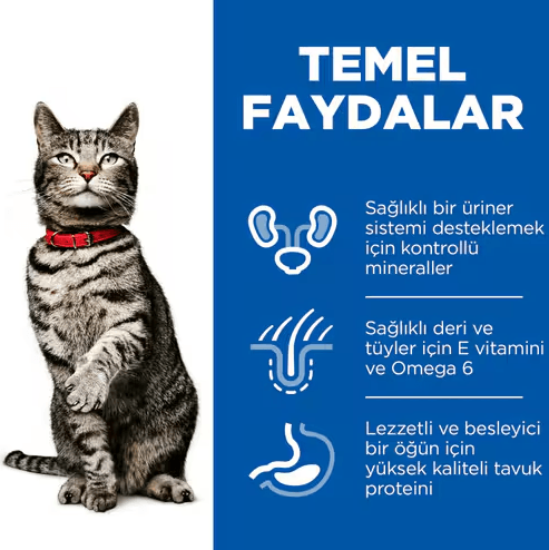 Hills Urinary İdrar Yolu Destekleyici Tavuklu Yetişkin Kedi Maması