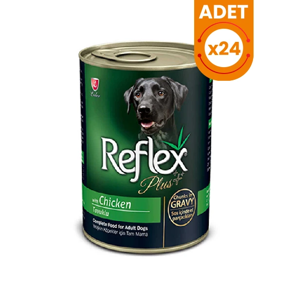 Reflex Plus Tavuklu Yetişkin Konserve Köpek Maması - 24 Adet 400 Gr