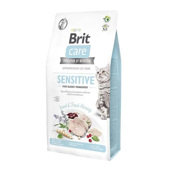 Brit Care Hipoalerjenik Sensitive Ringa Balıklı & Böcekli Tahılsız Yetişkin Kedi Maması