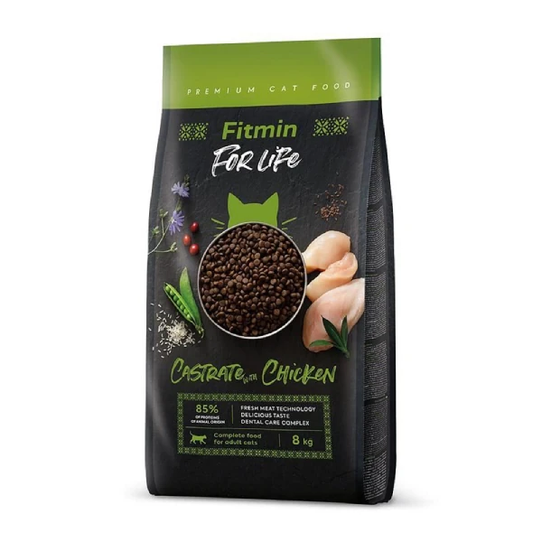 Fitmin For Life Castrate Tavuklu Kısırlaştırılmış Kedi Maması - 8 Kg