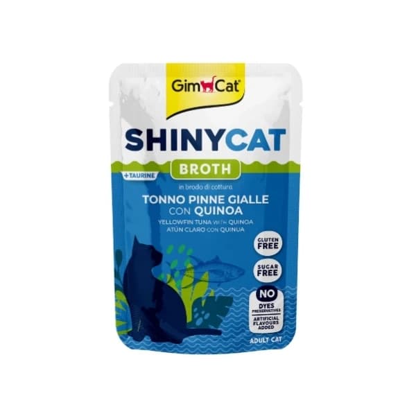 Gimcat Shinycat Sos İçinde Ton Balıklı ve Kinoalı Pouch Yetişkin Konserve Kedi Maması