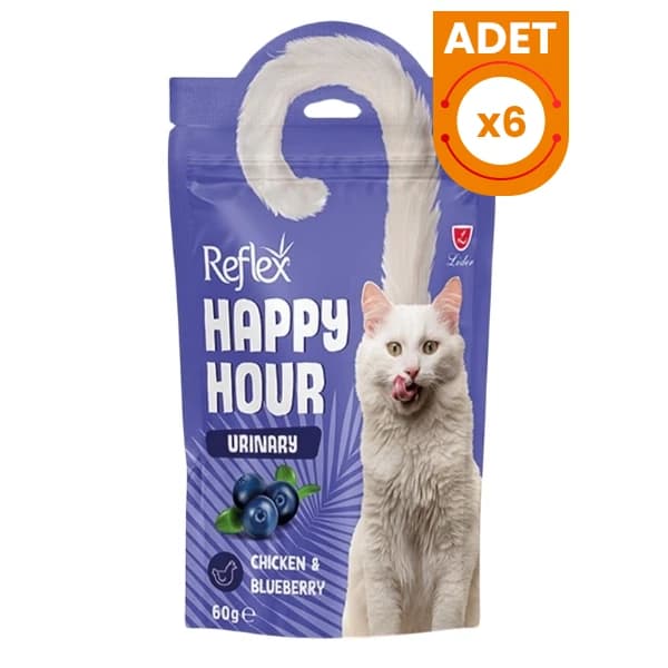 Reflex Happy Hour Tavuk Etli ve Yaban Mersinli Üriner Sistem Destekleyici Kedi Ödülü