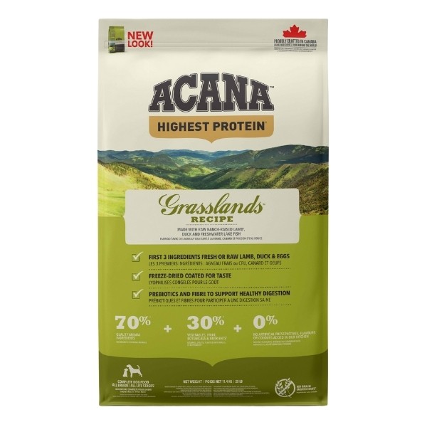 Acana Grasslands Tahılsız Kuzu Etli ve Sebzeli Yetişkin Köpek Maması