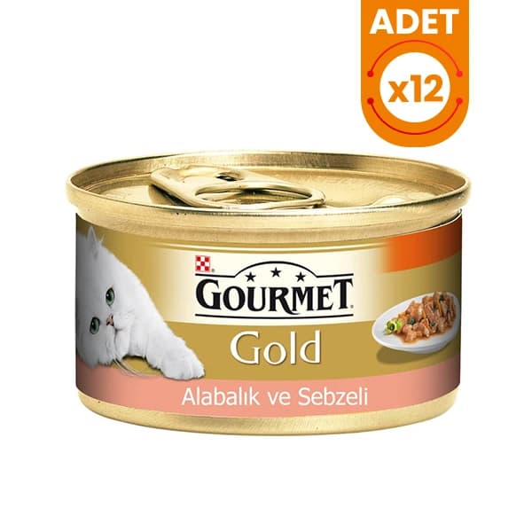 Gourmet Gold Alabalık ve Sebzeli Yetişkin Konserve Kedi Maması
