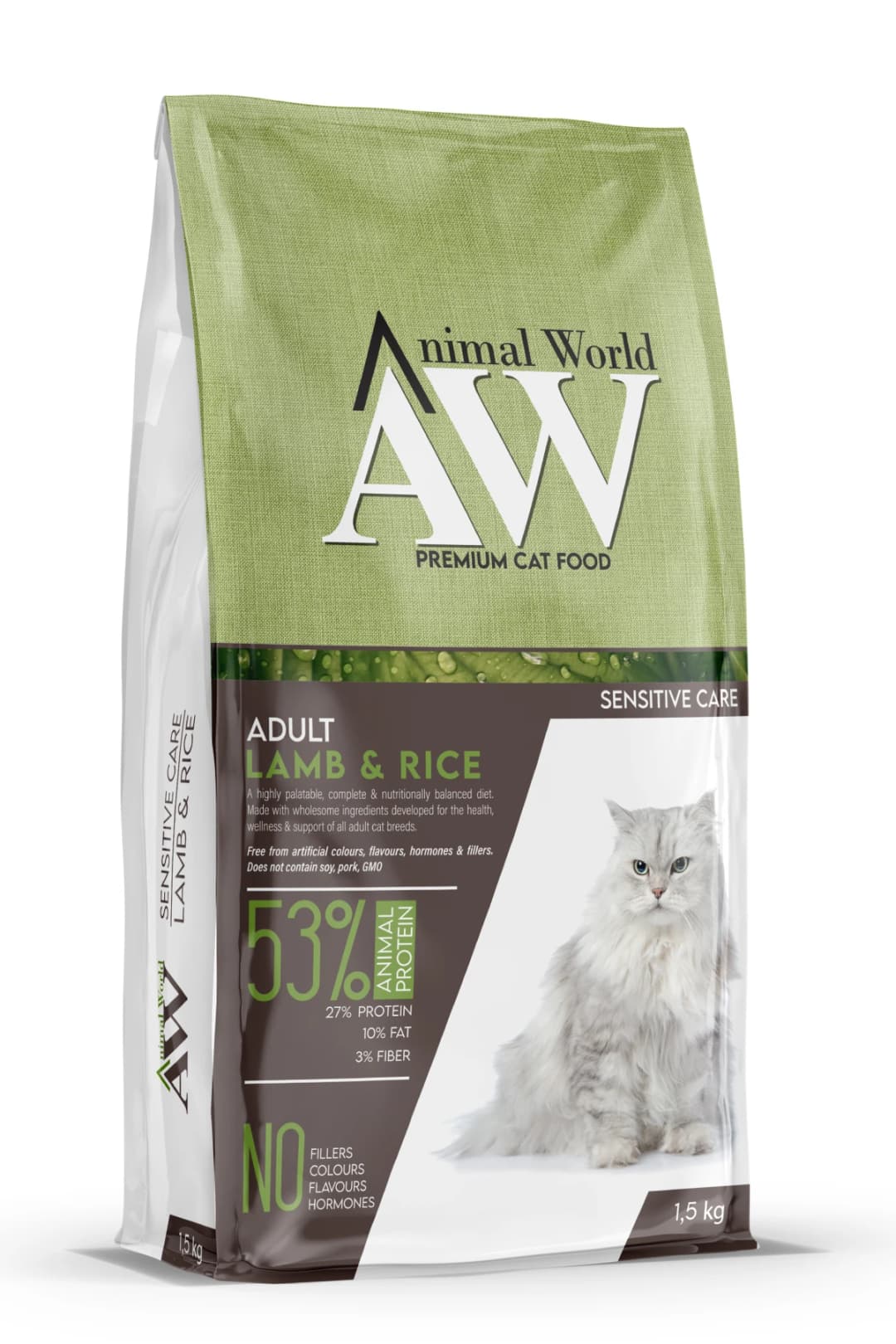 Animal World Kuzu Etli Yetişkin Kedi Maması