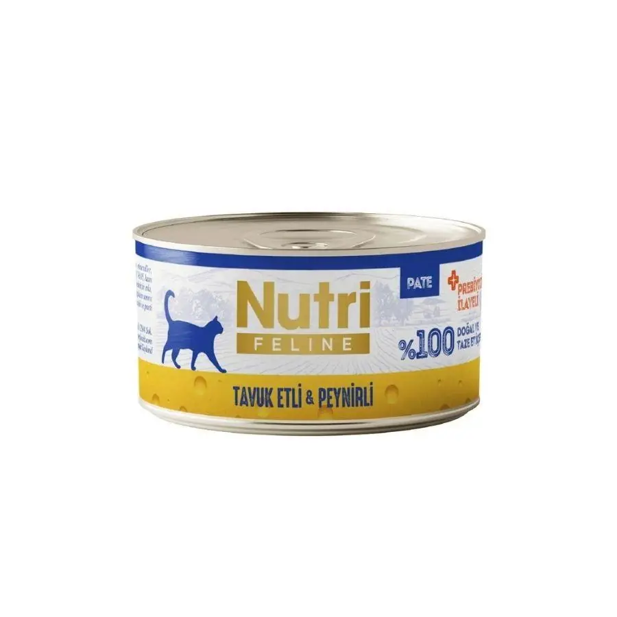 Nutri Feline Tavuk Etli ve Peynirli Tahılsız Yetişkin Kedi Konservesi