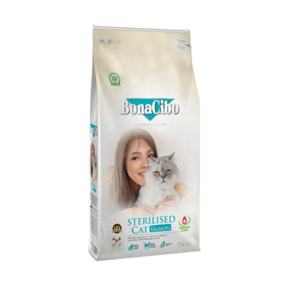 BonaCibo Light Sterilised Somonlu Kısırlaştırılmış Yetişkin Kedi Maması