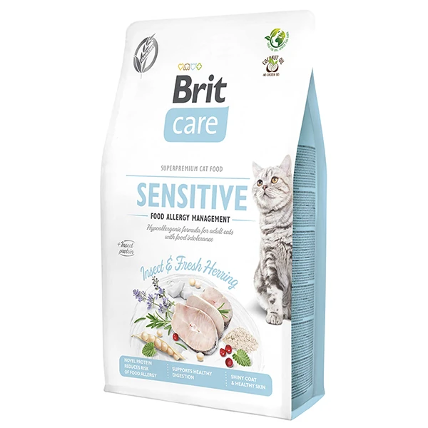 Brit Care Hipoalerjenik Sensitive Ringa Balıklı & Böcekli Tahılsız Yetişkin Kedi Maması - 2 Kg
