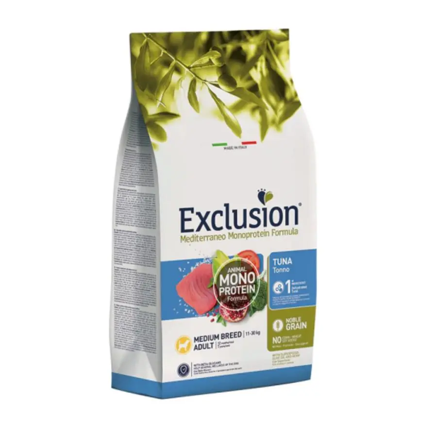 Exclusion Monoprotein Ton Balıklı ve Narlı Düşük Tahıllı Orta Irk Yetişkin Köpek Maması