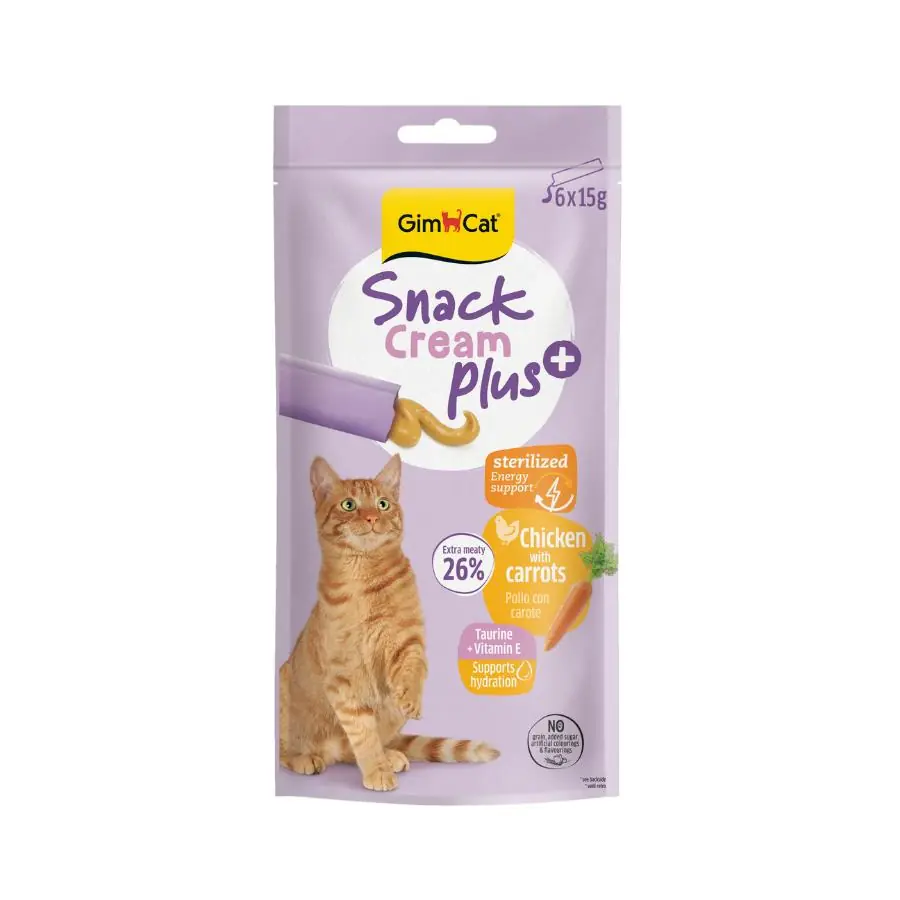 Gimcat Snack Cream Sterilised Tavuklu & Havuçlu Kedi Ödülü