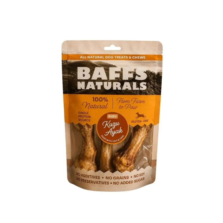 Baffs Naturals Kuzu Ayak Köpek Ödülü 3'lü Paket 3adet