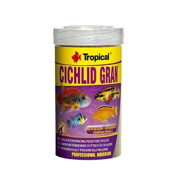 Tropical Cichlid Gran Ciklet Balıkları için Renklendirici Granül Balık Yemi