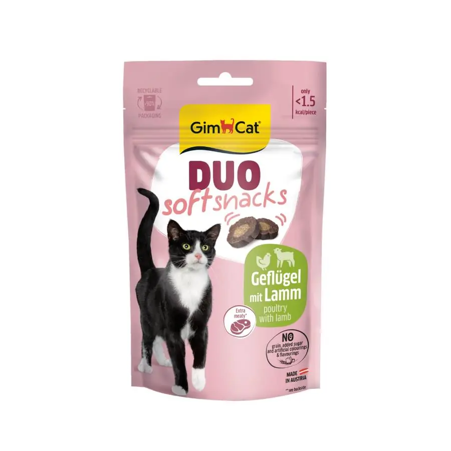 GimCat Duo Soft Snacks Poultry with Lamb Kedi Ödülü