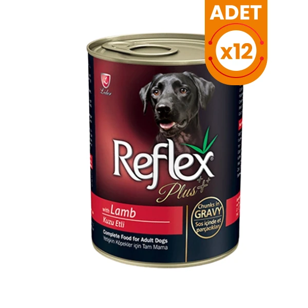 Reflex Plus Adult Kuzulu ve Karaciğerli Yetişkin Konserve Köpek Maması - 12 Adet 400 Gr