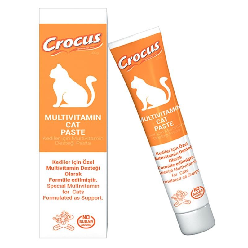 Crocus Multivitamin Yavru/Yetişkin/Hamile Kedi Macunu