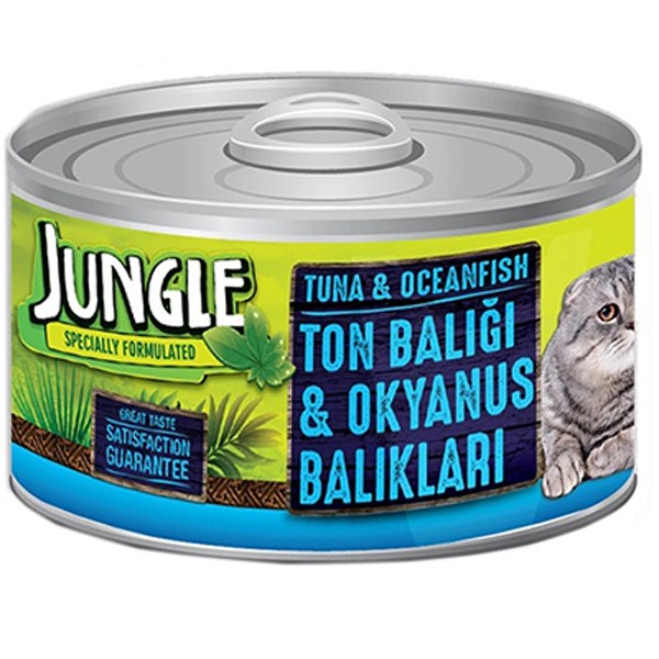 Jungle Ton ve Okyanus Balıklı Ezme Yetişkin Konserve Kedi Maması