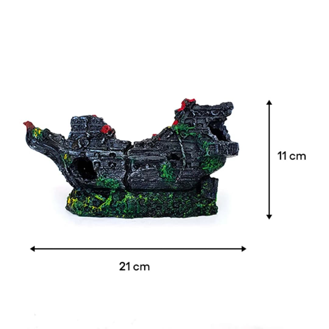 Bonisa Yatık Gemi Akvaryum Dekoru 11 x 21 Cm