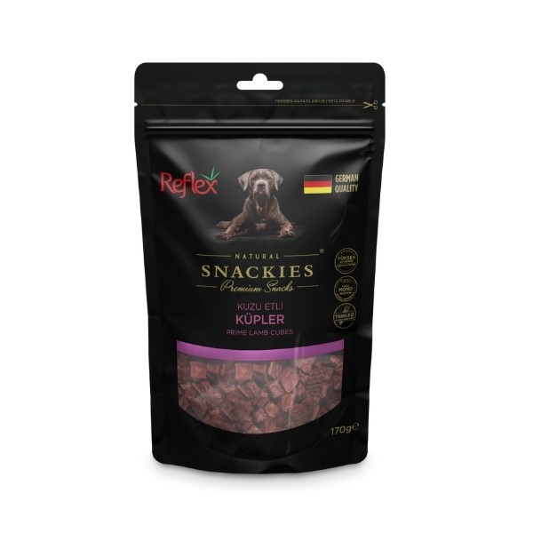 Reflex Snackies Natural Kuzu Etli Küp Tahılsız Köpek Ödül Maması