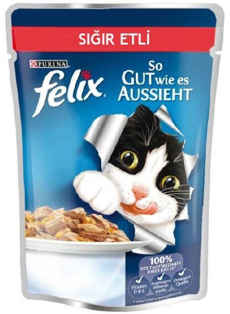 Felix Sığır Etli Yetişkin Yaş Kedi Maması