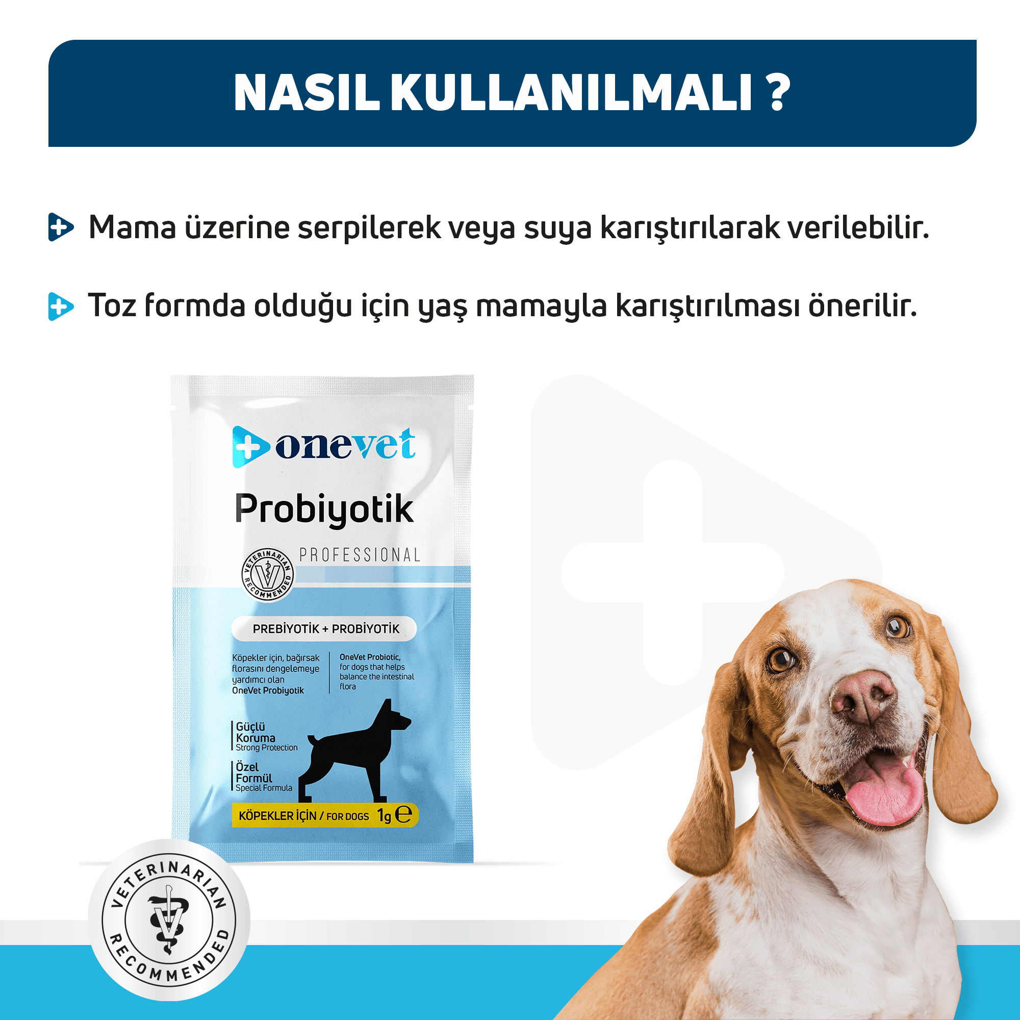 OneVet Probiyotik Köpekler için Sindirim ve Bağışıklık Güçlendirici Saşe