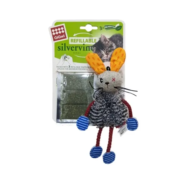 Gigwi Catnip Hazneli Tavşan Peluş Kedi Oyuncağı