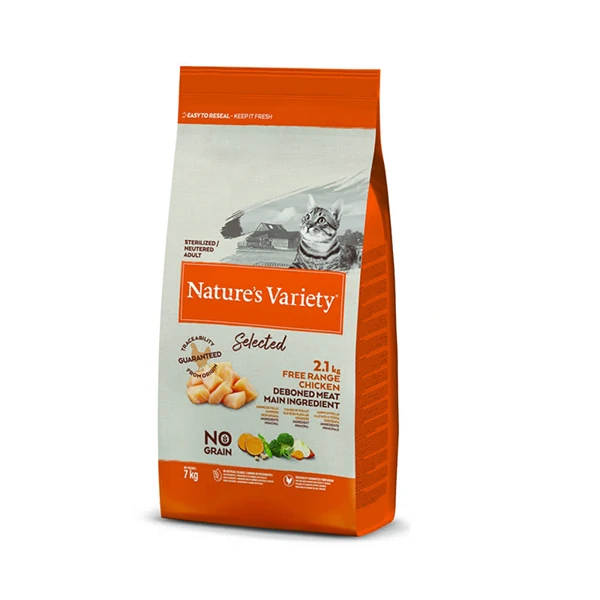 Natures Variety Selected Tavuklu Tahılsız Kısırlaştırılmış Yetişkin Kedi Maması