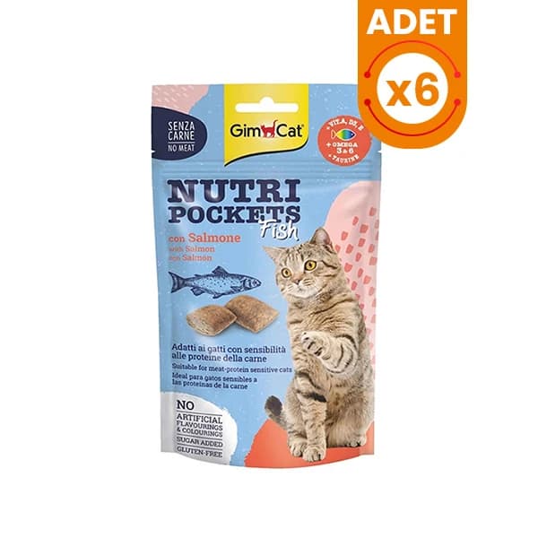 Gimcat Nutri Pockets Somon Balıklı Kedi Ödül Maması