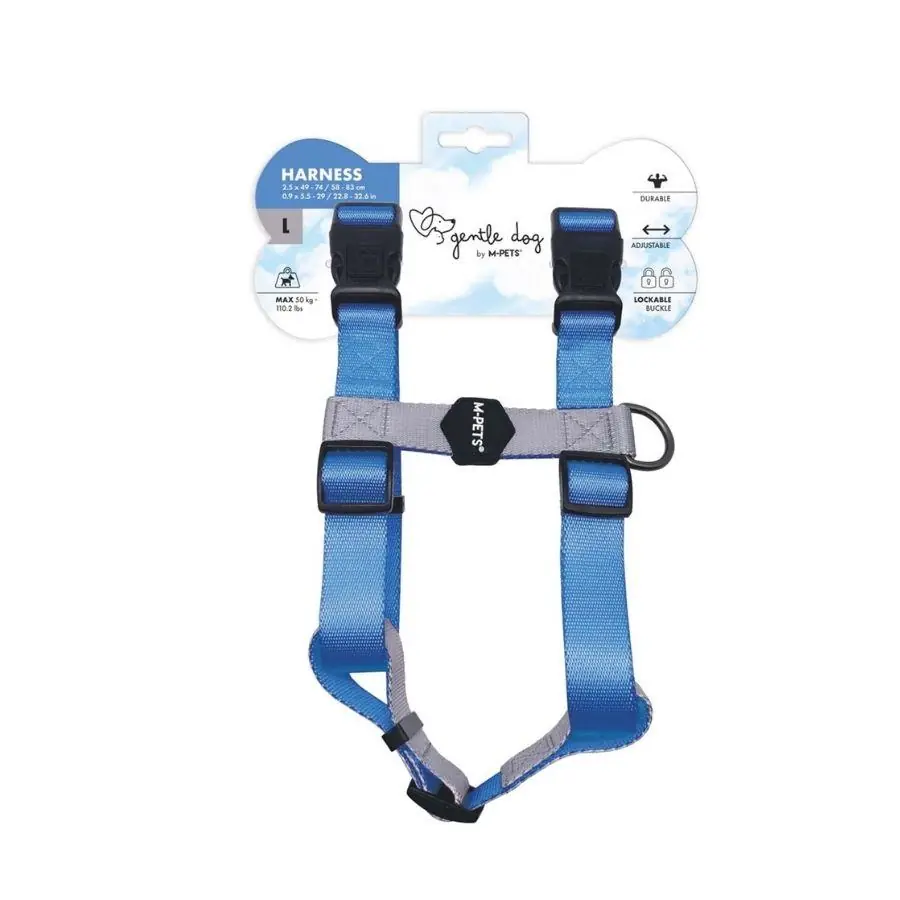M-Pets Gentle Köpek Göğüs Tasması Mavi L