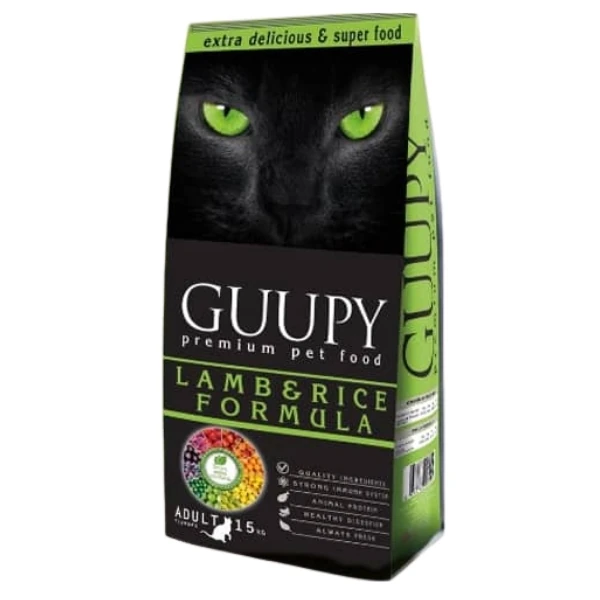 Guupy Kuzu Etli ve Pirinçli Yetişkin Kedi Maması