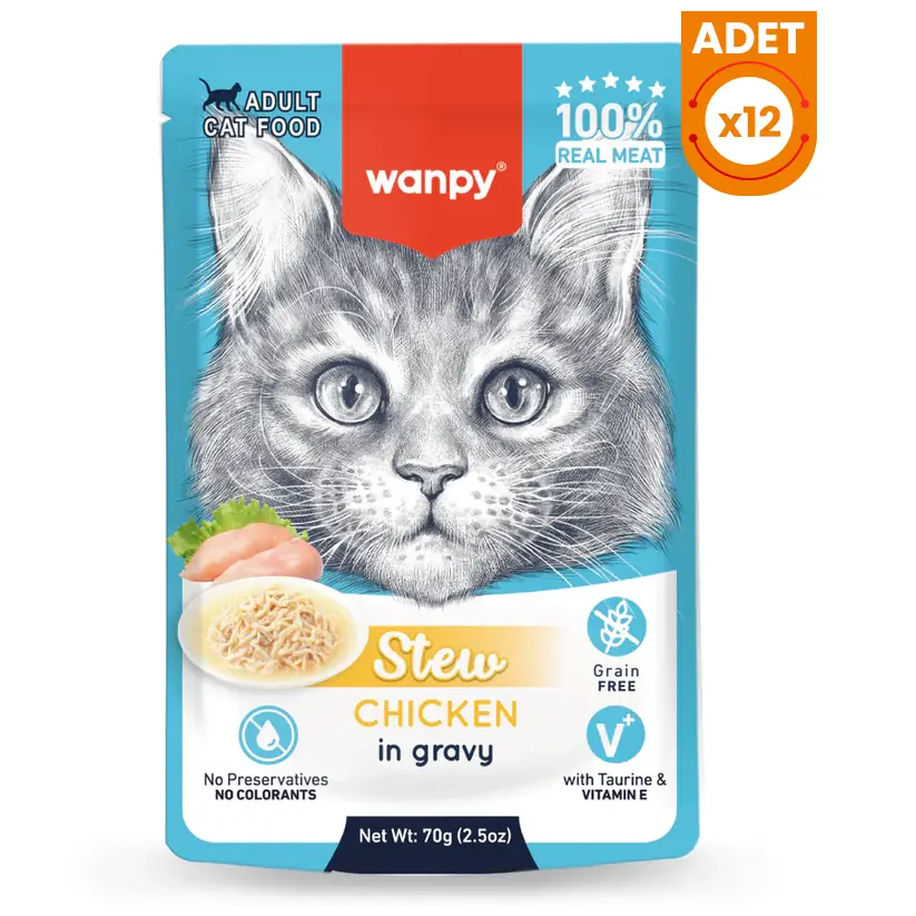 Wanpy Stew Chicken in Sauce Adult Wet Cat Food