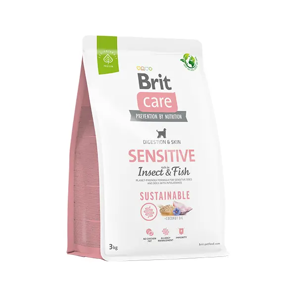Brit Care Sustainable Sensitive Balıklı ve Böcek Proteinli Yetişkin Köpek Maması