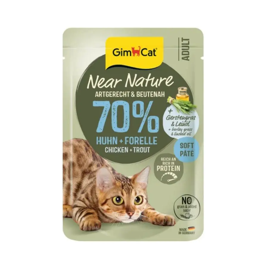 Gimcat Near Nature Tavuklu&Alabalıklı Yetişkin Kedi Konservesi
