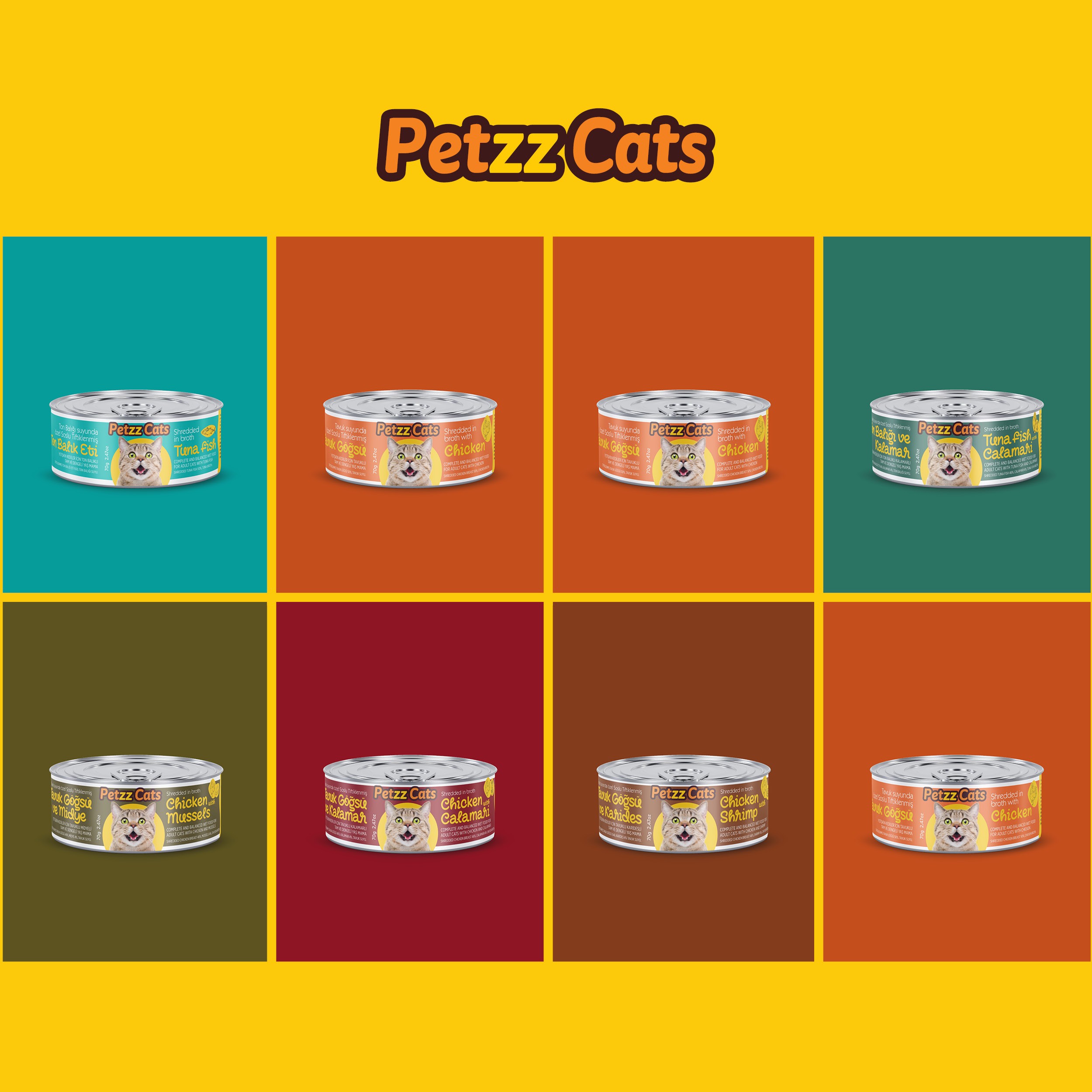PetzzCats Tavuk Etli Konserve Kedi Maması