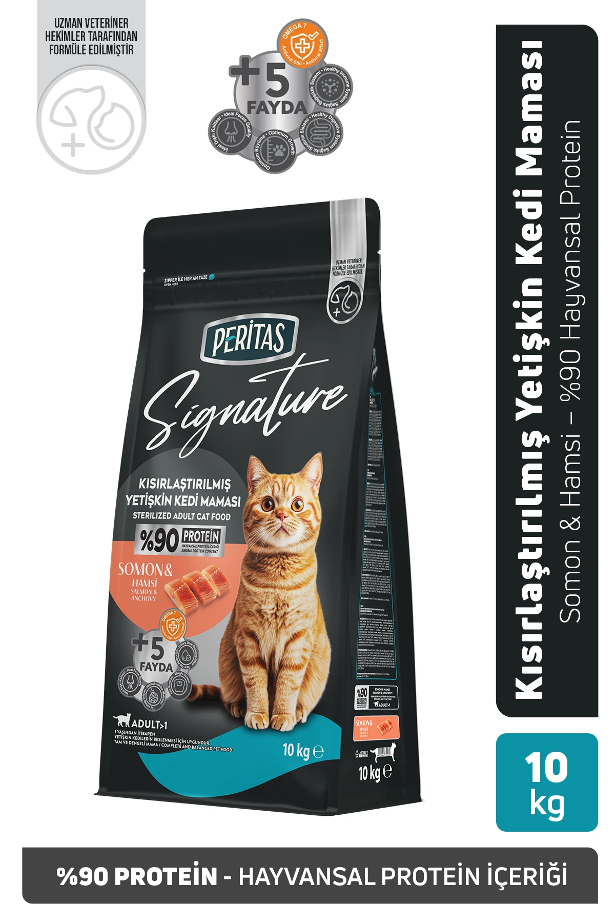 Signature Somonlu Kısırlaştırılmış Yetişkin Kedi Maması - 10 Kg