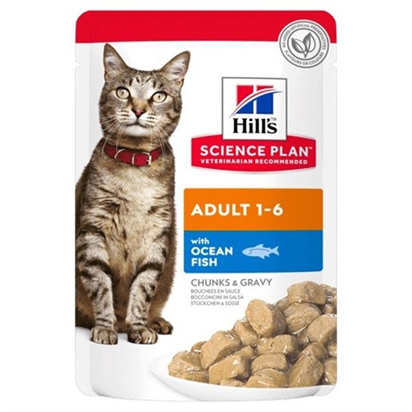 Hills Adult Okyanus Balıklı Pouch Yetişkin Konserve Kedi Maması