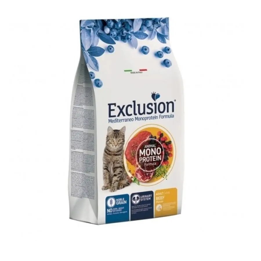 Exclusion Monoprotein Sığırlı ve Narlı Düşük Tahıllı Yetişkin Kedi Maması
