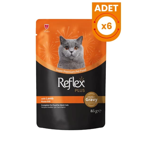 Reflex Plus Sos İçinde Kuzu Etli Pouch Yetişkin Konserve Kedi Maması