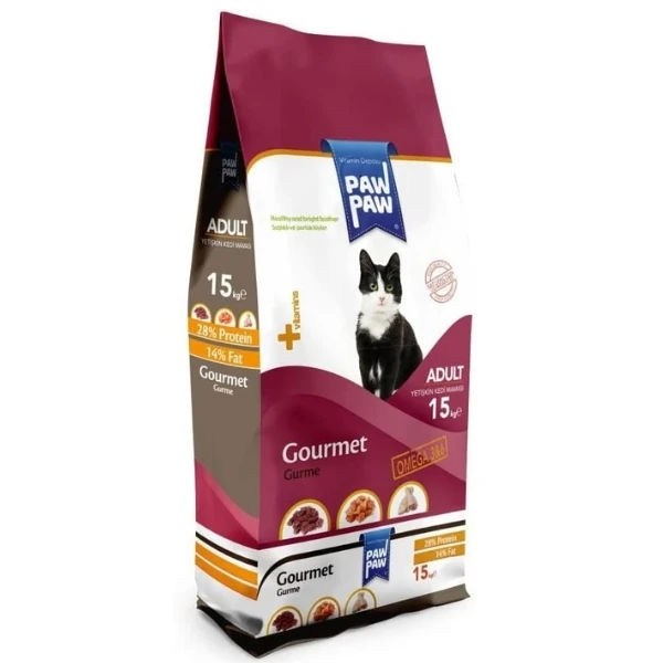 Paw Paw Adult Gourmet Yetişkin Kedi Maması - 15 Kg