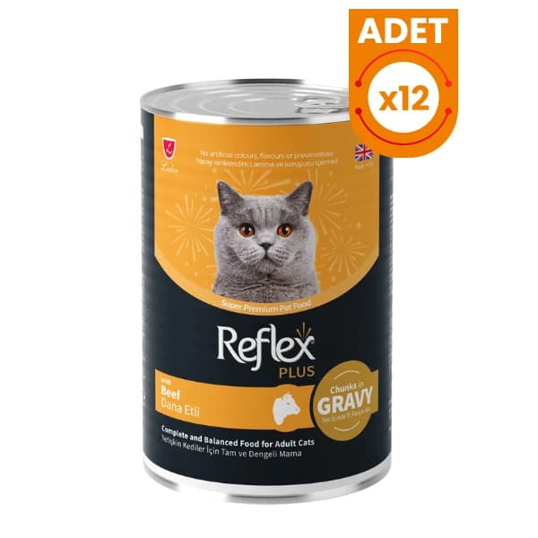 Reflex Plus Sos İçinde Dana Etli Yetişkin Konserve Kedi Maması